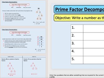 Prime Factor Decomposition