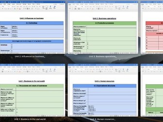AQA GCSE Business Revision Workbooks for all Units 1-6
