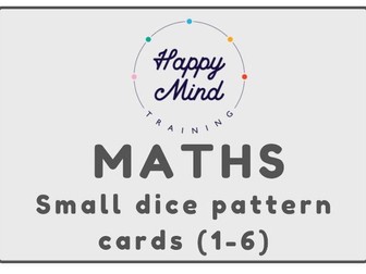 Small dice pattern cards (1-6)