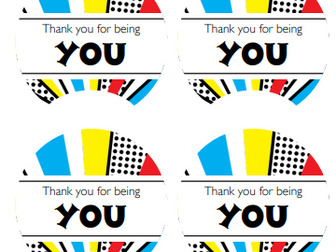 Thank you for being you stickers
