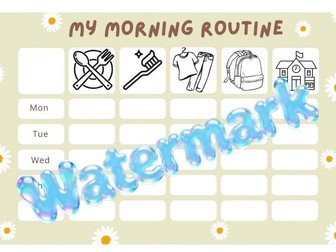 My morning routine chart