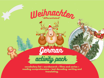 German Christmas activities pack