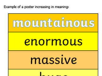 Shades of meaning template