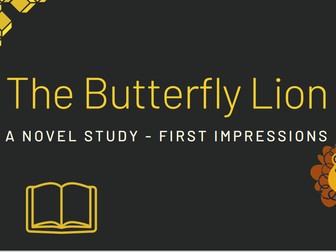 The Butterfly Lion - Prediction activity and Chapter 1 activity