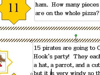 Pirate KS1 Maths Challenge Card Activity
