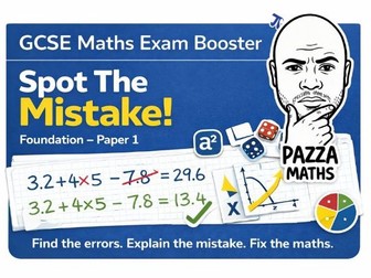 GCSE Maths Foundation Paper 1 Revision - Spot The Mistake (Non-Calculator)