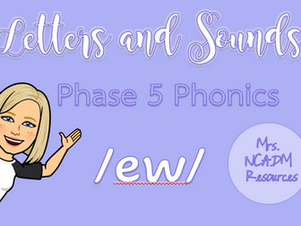 Phase 5a Phonics /ew/ resource pack (Letters & Sounds)