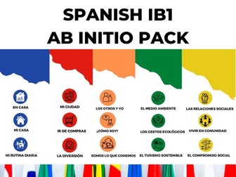 Spanish Vocabulary List IB1 Ab Initio Pack - All 5 themes