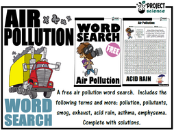 Air Pollution Word Search | Teaching Resources