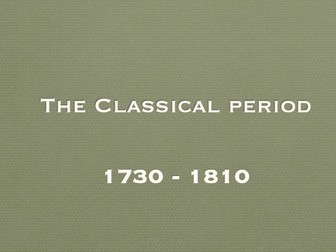 Introduction to the Classical Period