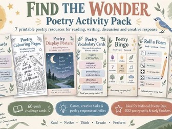 National Poetry Day 2026 Activity Pack