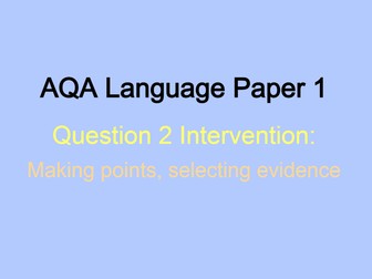 Language Paper 1 Q2 Intervention (x3)