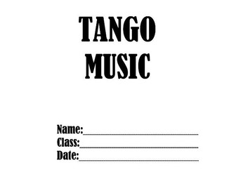 Tango Music (Cover Work Booklet)