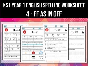 Spelling & Phonics Worksheet - f sound spelled FF
