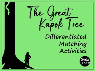 The Great Kapok Tree Matching Activities Differentiated