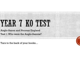 Y7 Normans Knowledge Organiser + 4 Tests