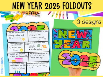 New Year reflections and goals activity 2025 new year's resolutions - 3 templates