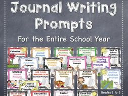 Journal Writing Prompts For the Entire School Year