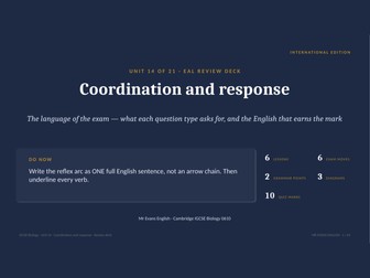 IGCSE Biology 0610 U14 Coordination & Response — EAL