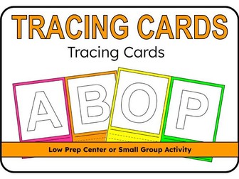Uppercase Letters Tracing Cards