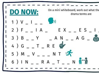 Playing a Character - KS3 Drama Lesson