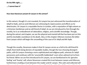 Dr Lanyon Grade 9 Essay GCSE