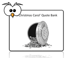 'A Christmas Carol' Quote Bank  Teaching Resources