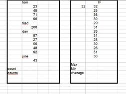 Excel, worksheet on formulas | Teaching Resources