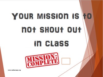 Secret Mission cards for behaviour and class cohesion