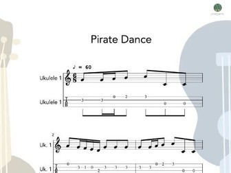 Ukulele Group - Pirate Dance sheet music and teaching resources