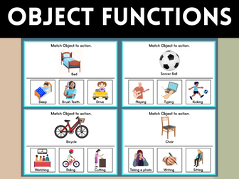 Object Function Task Cards for Speech Therapy