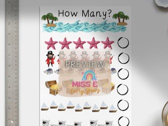 How Many - Pirate Counting Sheet