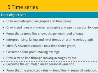 GCSE statistics Chapter 5 Time series