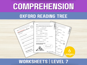 Oxford Reading Tree Level 7 Comprehension Worksheets ORT