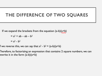 GCSE Maths Factorising Lesson