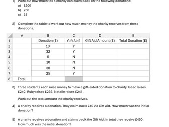 Core Maths for OCR 2024 - Gift Aid Worksheet