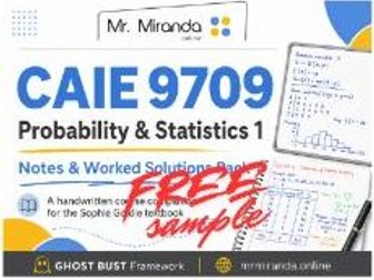 CAIE 9709 Statistics 1 Notes & Worked Solutions Free Sample Pack