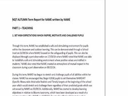 NQT Report template