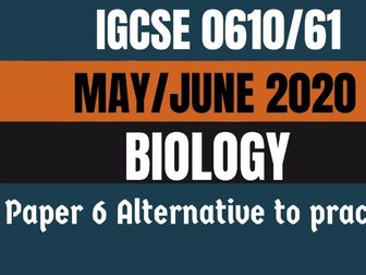 IGCSE Biology Paper 6 Alternative to practical