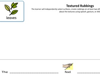 extured Rubbings Worksheets – Leaves, Wall & Bark Sensory Exploration Activity