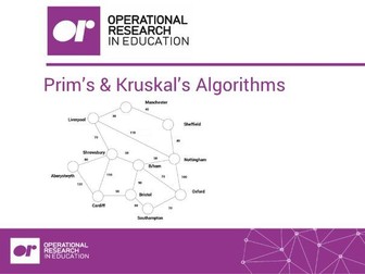 Worksheet 4: Prim's/Kruskal's Algorithms