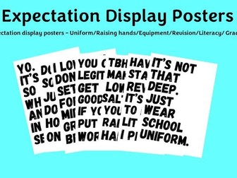 Expectations display - Class room posters