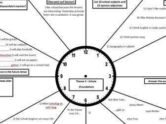 GCSE German Revision Clocks