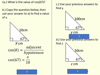 Introducing Trigonometry with Side Ratio
