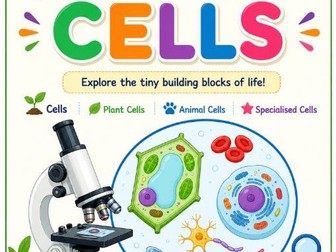 Grade 7 Science Cells Workbook | Plant & Animal Cells, Specialised Cells, Tissues & Organs