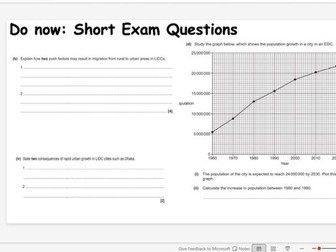 Revision lesson GCSE Geography - City challenges - Lagos