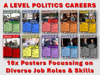 A Level Politics Careers Posters