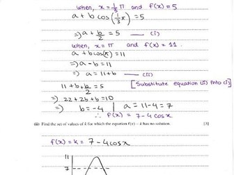 Cambridge IGCSE Additional Mathematics, October 2018 Paper 1- Solved Question Paper