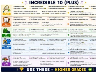 Incredible 10 - French - the best resource I use.