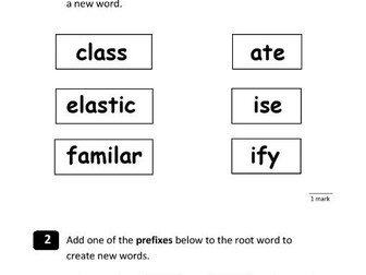 SPAG: Year 5 Vocabulary, Grammar and Punctuation Assessment